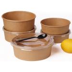 1000ML MICROWAVABLE DISPOSABLE KRAFT SOUP BOWLS BIODEGRADABLE SALAD BOWLS FOR TAKE AWAY FOOD CONTAINER for sale