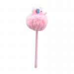Plastic Pink Fluffy Pastel Plush Pen 0.5mm Nib Ultralight Durable for sale