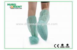 China Polypropylene Disposable Booties For Covering Shoes Green Dustproof for clean supplier