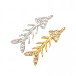 Zircon Fish Bone Charm