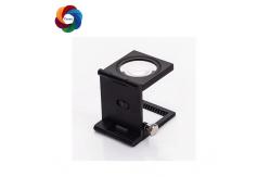 China Linen Tester 15x LED Folding Magnifying Glass Scale Metal 2 Button Cells supplier