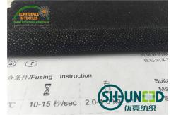 China Broken Twill Weave Interlining Material Fusible Adhensive Black supplier