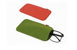 China Lightweight 9*18 Cm Felt Fabric Bags For Glasses EN71 Certification supplier