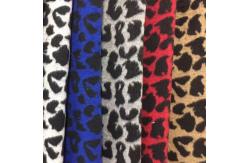 China Red Green Zebra Leopard Tweed Wool Fabric Knitted 150CM Width supplier