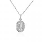 ODM Sterling 925 Silver Pendant Custom Pattern Crystal Necklace