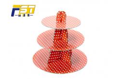 China Ink Water Printing Cardboard Cake Display Easy Carrying High Weight Capacity supplier