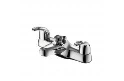 China Modern Round Monobloc Dual Handle Bathroom Faucet corrosion proof supplier