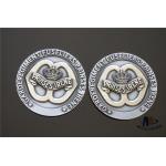 Cute Custom Challenge Coins Crown Double Tone Plating And Backside Engraved / Coin 3D Model for sale