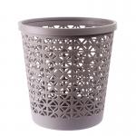 Hollow Out Small Plastic Wastebasket With Lids Pressure Rings for sale