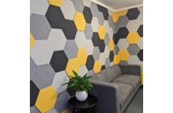 China Noise Reduction Polyester Fiber Panels High Density Hexagon Sound Panel Environmentally Friendly supplier