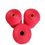 Black White Grey Red 40/2 Dyed Polyester Yarn 100% Polyester Ring Spun Yarn for sale