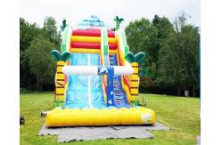 China Palm Tree Bouncy Castle Commercial Inflatable Slide For Amusement Park supplier
