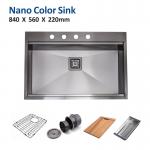 33 Brushed Topmount 84x56 Single Bowl Stainless Kitchen Sink for sale