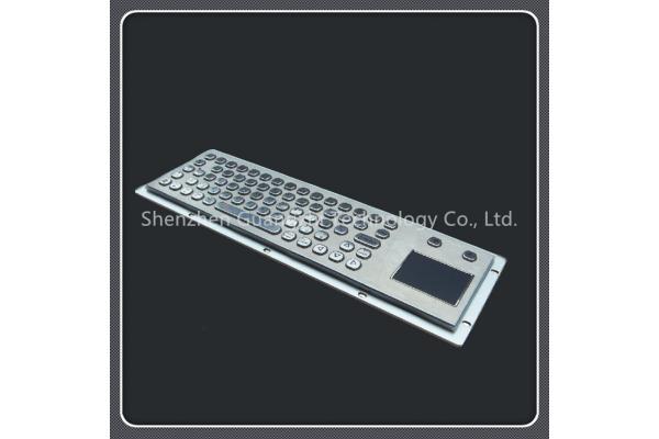 High Temp Resistant Keyboard With Trackpad , Metal Pc Keyboard For Kiosk