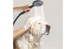 China ABS Nozzles Wall Mount Shower Head Matte Black 5 Spray Functions supplier