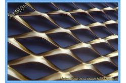 China Copper Expanded Metal Mesh , Architectural Sheet Metal Mesh Screen Anti - Slip Surface supplier