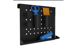 China Perfect Standing Desk Cable Management Rack with Functional Metal Pegboard and Storage supplier
