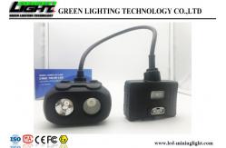 China Dual Beam LED Cap Lamp , Coal Mining Lights High Illumination With OLED Screen supplier