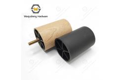 China Black Plastic Furniture Sofa Legs with Round Plastic Base Leveling Feet supplier