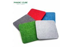 China Plain Rectangle Polyester Fiber Acoustic Panel With Straight Edge supplier