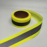 Yellow Silver Yellow High Visibility Reflective Webbing For Garments Bags Sportswear Outwear for sale