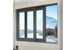 China Tempered Glass Thermal Break Aluminum Sliding Storm Windows With Insect Net supplier