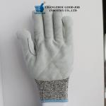 Cow Split Leather Cut Resistant Gloves Thickened Finger Covered for sale