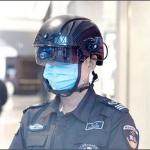 AI Virtual Reality Smart Temperature Measuring Helmet , Integration Intelligent Interactive Helmet for sale
