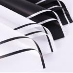 Black and White Aristocratic Matte Floral Flower Wrapping Paper for Bouquet Packing in Many Colors for sale