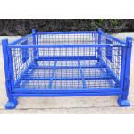 Wire Metal Cages And Pallets Lockable Stillage With Detachable Doors for sale