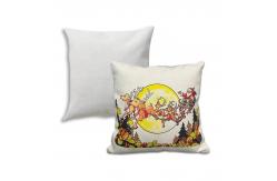 China White Polyester Linen Sublimation Pillow Covers With Zipper Sublimation Pillow Case Blanks supplier