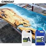 Bubble Free Clear Pourable Resin Crystal Epoxy Table Precise Clarity And Depth In Crafted Artworks for sale