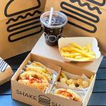 Customized Printing Hamburger And French Fries Takeaway Box Eco-friendly Hamburger Packaging Box