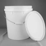 Round Paint Bucket 25L Plastic White Pail for sale