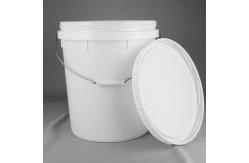 China Round Paint Bucket 25L Plastic White Pail supplier