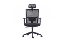 China ODM Black Ergonomic Mesh Swivel Office Chair With Coat Hanger supplier