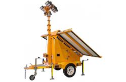 China Trailer Solar Security Camera Light Tower With 3*460W Solar Panels supplier
