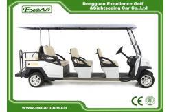 China EXCAR 8 Seater White Electric Sightseeing Car Tourist Bus With Onboard 17AH Charger supplier