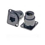RJ45 CAT6 Zinc Alloy Square Data Connector Dustproof Audio Connector for Industrial Electronics Accessories for sale
