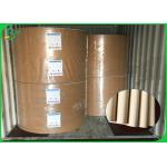 Eco - Friendly Recycled Pulp 70gsm 80gsm Brown Kraft Liner Paper For Grocery Bags for sale
