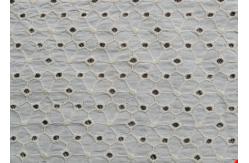 China Eyelet White Flower Cotton Lace Dress Fabric , 100% Cotton Embroidered Lace Fabric supplier