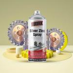 Aeropak 500ml Aerosol Spray Paint Silver Zinc Fast Drying Coating for sale