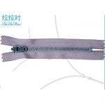 Closed Ended Metal Zips 4# For Trousers , Black Nickel Teeth 27 Inch Metal Jacket Zipper for sale