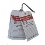 Fire Extinguisher Inspection Cardstock Tag Lock Out Tag 5 3/4 In Height White for sale