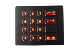 China 16 Keys IP67 Panel Mount Keypad Backlit Customized Stainless Steel Keypad supplier