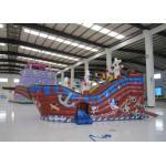 Large  Kids Outdoor Inflatable Pirate Ship Fire Resistance PVC digital painting inflatable pirate boat jump house for sale