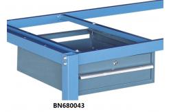 China Punched Steel Industrial Metal Workbench Drawer Lockable For Security supplier