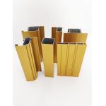 Gold Anodizing Aluminum Windows Door Extrusion Profiles 1.3mm Thickness for sale