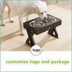 Gravity Stainless Steel Dog Bowls With Stand Three Heights Adjustable for sale