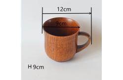 China Japanese Solid Wooden Tea Cup Set Jujube Handcrafted With Handle supplier